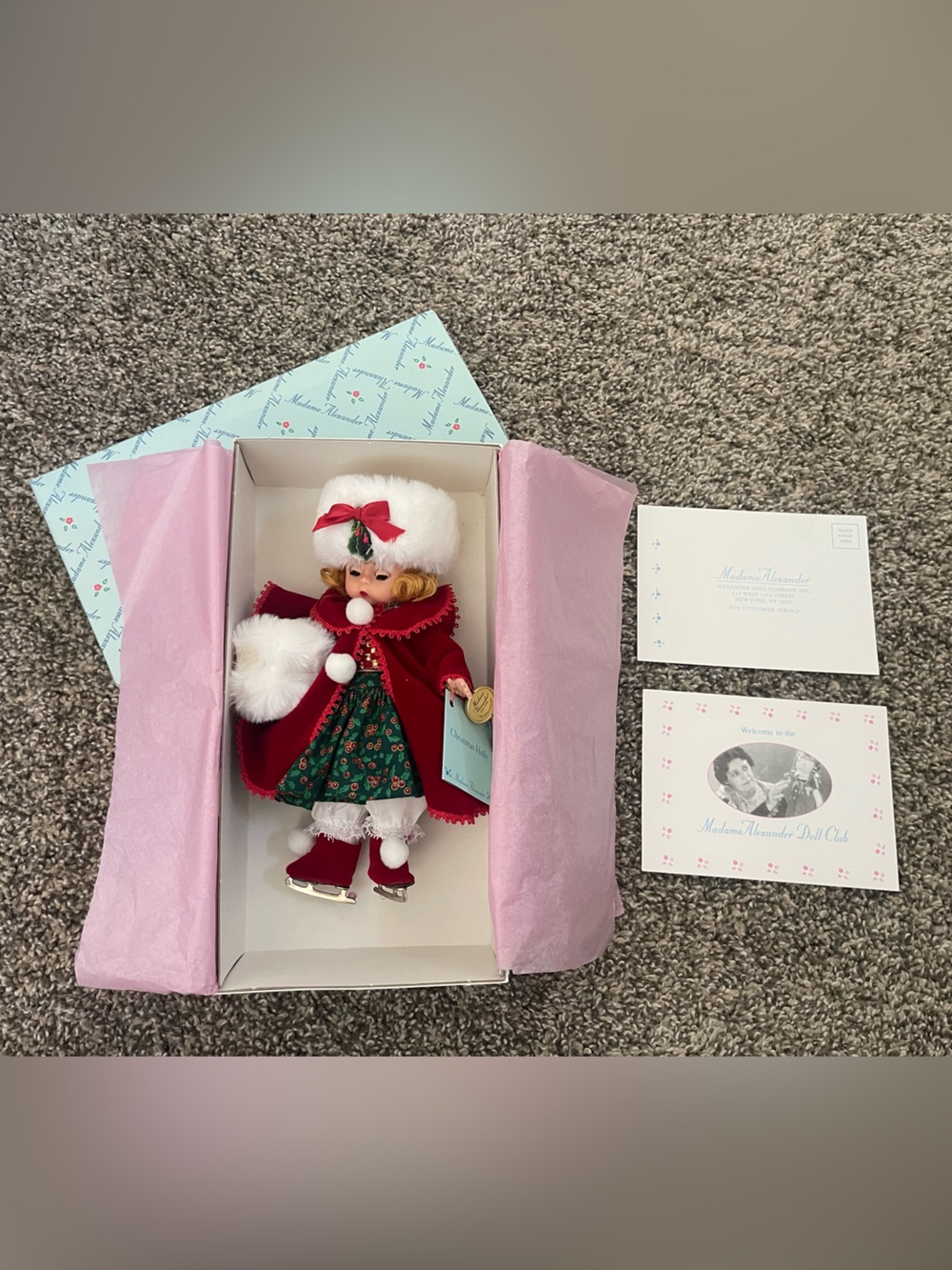 NEW Vintage Madame Alexander 8" Christmas Holly Doll #19680